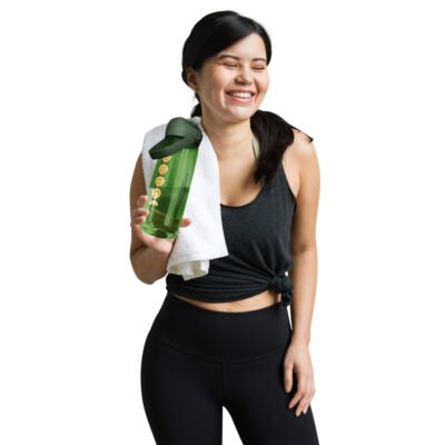 Flip straw water bottle